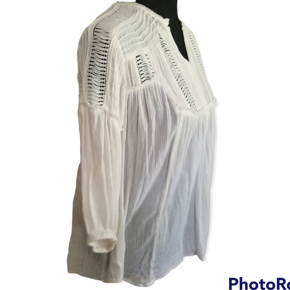 Boho peasant cotton gauzy floaty top, by Ralph Lauren Denim & Supply sz M - Picture 4 of 8